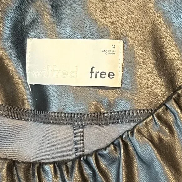 Aritzia Wilfred Free Black Daria Pant High-waisted Vegan Leather leggings, M - Picture 6 of 6